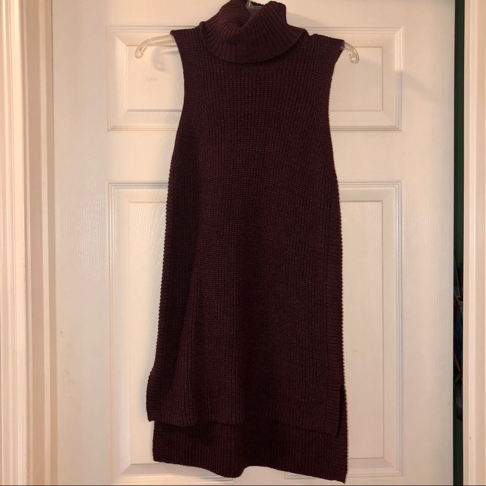 Maroon Turtleneck sweater dress/tunic